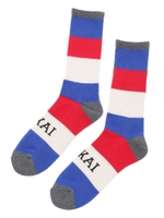 LA315100 STRIPE SOCK/BLUE