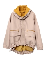 HOODED ZIP UP BLOUSON/ベージュ
