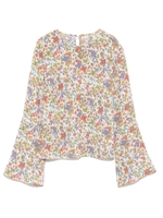 ヴィンテージ花柄トップス/GRN