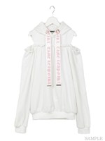 リボンロゴロングスリーブ/ホワイト