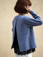 Jバックシャンレースレイヤードニット/オフ