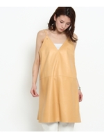 AERON レザーキャミワンピース/ベージュ(052)