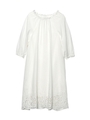 EMBROIDERED BIG SLEEVE DRESS/ホワイト