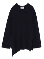 アシンメトリーセットアップリブニット/NVY