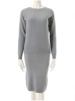 ラグランスリーブニットセットアップ/グレー