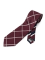 千鳥チェックチェンジストライプネクタイ/ボルドー(064)