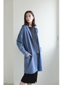 【AZUL by moussy】MIXニットソーフーディコーディガン/GRY