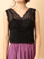 レースビスチェ/ピンク