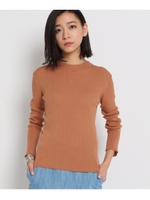 コットン×シルク リブニット/ベージュ系(054)