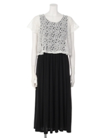 レースレイヤードフレアOP/アイボリー