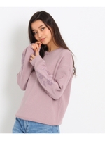 袖刺繍ニットプルオーバニット/ピンク(072)