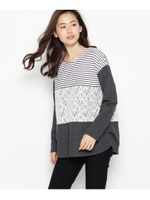 3段切り替え裏毛プルオーバー/ネイビー(593)