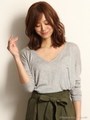 キノウソザイ/エリヌキKNIT/ライトグレー
