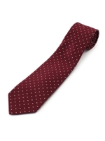 サテンモガドールドットネクタイ/ボルドー(964)