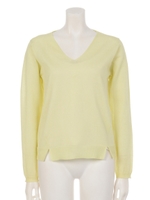 シャイニーシアーニットTOPS SET(ニット＆キャミ)(レモン・ベビーピンク)/レモン