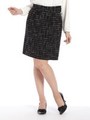 ツイードタイトスカート/クロ