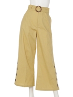 フレアボタンパンツ/BLUE