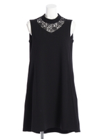 レース切り替えボトルネックワンピース/ピンク