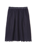 三角フラワー刺繍スカート/ベージュ(040)