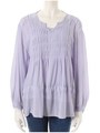 シャーリングシフォンブラウス/サーモンピンク