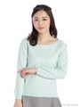 花刺しゅうカッティングニットP/O 3/ミント