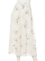 【chille anap】ジョーゼット花柄LONGパンツ/WH