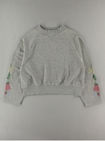 袖刺繍ダメージプルオーバー/ピンク