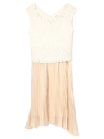 CROCHET TOP PLEATS/ピンク(090)