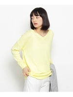 Vネックニットプルオーバー/ホワイト系(002)