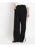 サイドラインスリットワイドパンツ/レッド(562)