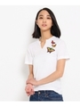 JohnEshaya バタフライキーネックTシャツ/ホワイト(001)