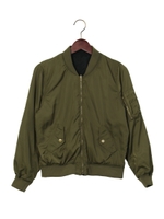 袖刺しゅうBL×MA-1リバーシブル/カーキ/クロA