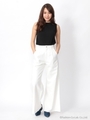 タックワイドパンツ/ホワイト