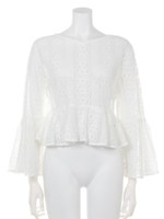 【mystic】ペプラムレースブラウス/OFF