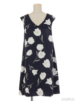 オリジナルチューリップ柄ワンピ/ピンク