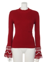 コードモチーフニット/ベビーピンク