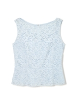 コットンレースノースリーブブラウス/ブラック(010)