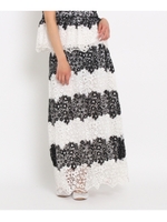 レースボーダースカート/ブラック(119)