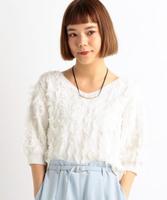 ショート丈フリンジニット