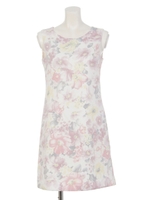 フラワープリントワンピース/サックス