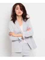 （洗える）[S]コットン混テーラードジャケット/ライトブルー(391)