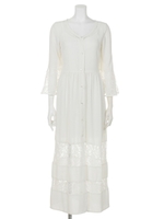 シアーレースガウンOP/WHT