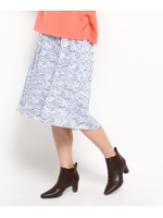 [L]〔洗える〕シニャックドットプリントスカート/ベビーピンク(171)