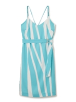 ストライプＰＴスリップドレスワンピース/ブルー(110)