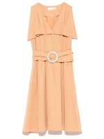 まんまるバックルワンピース/BLK