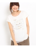 [L]〔洗える〕ナチュラルコットン天竺カットソー/ホワイト(001)