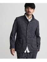 クレープチェックブルゾン/グレーチェック(213)