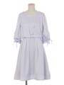 シアースリーブワンピース/ライトブルー