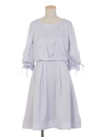 シアースリーブワンピース/ライトブルー