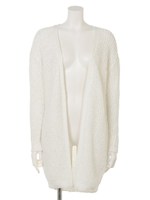 テープヤーンルーズコーディガン/WHT